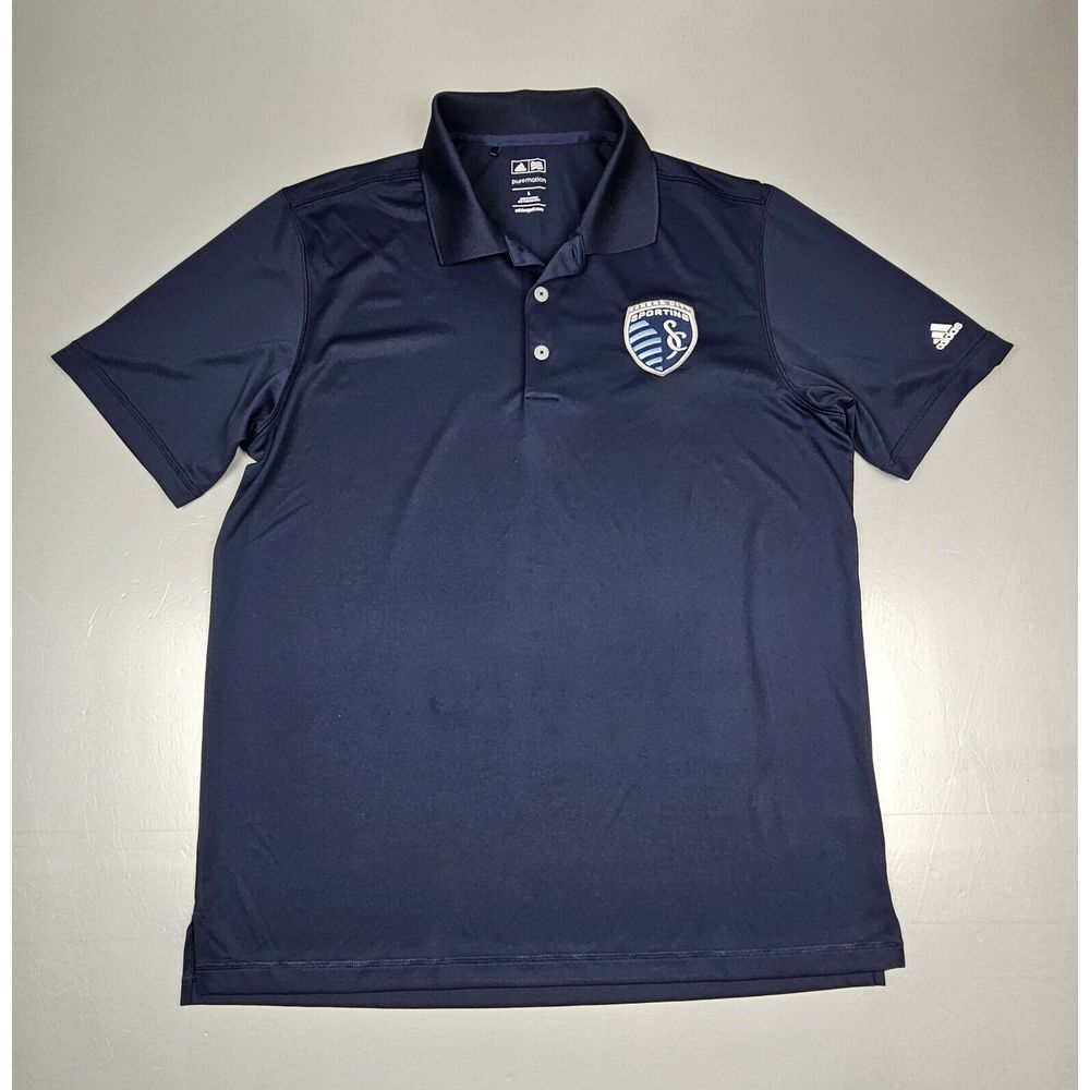 Adidas‎ Sporting Kansas City Mens Large. Polo Shirt MLS Soccer Puremotion.